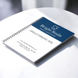 Family Dentistry Dentist Navy Blue White ノートブック