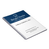 Family Dentistry Dentist Navy Blue White ノートブック (右側)