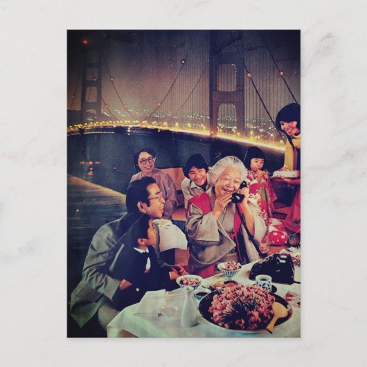 Family Dining at the Bridge ポストカード (正面)