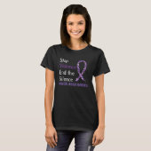 Family Domestic Violence Awareness Purple Ribbon P Tシャツ (正面フル)