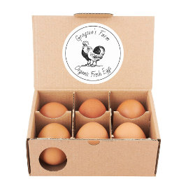 Family Farm Organic Fresh Eggs ラウンドシール