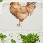 Family Farm Rustic Chicken Country Farm  キッチンタオル (折り畳み)