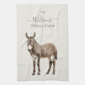 Family Farm Rustic Donkey Country Farm  キッチンタオル (縦)