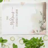 Family Farm Rustic Sheep  キッチンタオル (折り畳み)