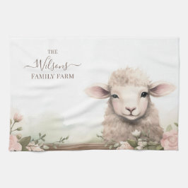 Family Farm Rustic Sheep  キッチンタオル