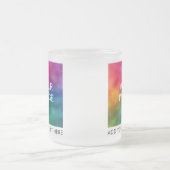 Family Father Mother Imageフォトビジネスロゴの追加 フロストグラスマグカップ (中央)