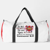 Family Fights Together Back Red ダッフルバッグ (正面)