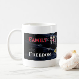 family, firearms, freedom and felines mug コーヒーマグカップ