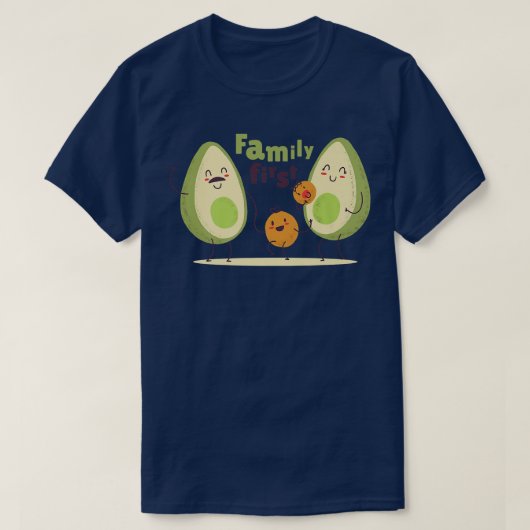 Family first Avocado Tシャツ (デザイン正面)