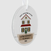Family First Christmas Housewarming New Home  オーナメント (正面)