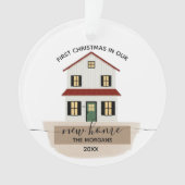 Family First Christmas Housewarming New Home  オーナメント (正面)