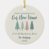 Family First Christmas New Home Photo セラミックオーナメント (正面)