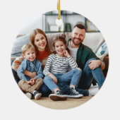Family First Christmas New Home Photo セラミックオーナメント (裏面)
