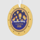 Family Floating Lantern Cruise Vacation Tree オーナメント (正面)