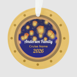 Family Floating Lantern Cruise Vacation Tree オーナメント