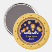 Family Floating Lanterns Cruise Vacation マグネット (正面/裏面)