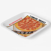 Family Friday Night Pizza Party NAME Photo ペーパープレート (傾斜あり)