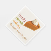 Family, Friends, Turkey, Pie Modern Thanksgiving スタンダードランチョンナプキン (角)