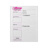 Family Full Page Papers | Blank Recipe Pages  ノートパッド (回転)