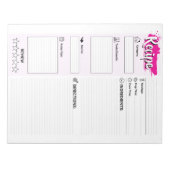 Family Full Page Papers | Blank Recipe Pages  ノートパッド (正面)