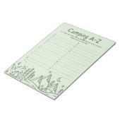 Family Fun Camping A–Z Game ノートパッド (アングル)