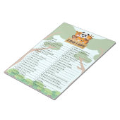 Family Fun Zoo Scavenger Hunt ノートパッド (アングル)