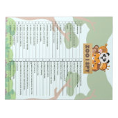 Family Fun Zoo Scavenger Hunt ノートパッド (正面)