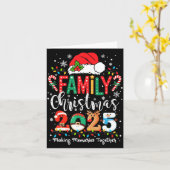 Family Funny Christmas Matching 2025 Santa Tee Paj カード (黄色い花)