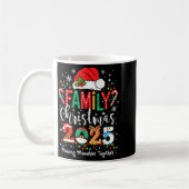 Family Funny Christmas Matching 2025 Santa Tee Paj コーヒーマグカップ (左)
