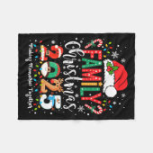 Family Funny Christmas Matching 2025 Santa Tee Paj フリースブランケット (正面(横))