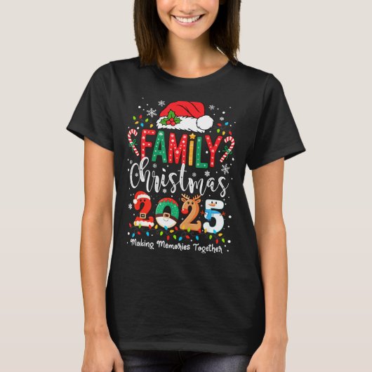 Family Funny Christmas Matching 2025 Santa Tee Paj Tシャツ (正面)