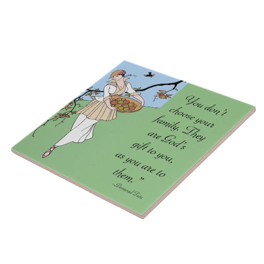 FAMILY GOD'S GIFT DECORATIVE TILE タイル (側面)