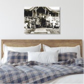 Family Group、c.1900(b/w写真) キャンバスプリント (インサイチュ (寝室))