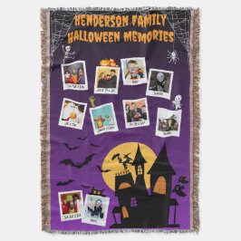 Family Halloween Memories Photo Collage スローブランケット