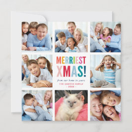 FAMILY HOLIDAY multi 8 photo fun modern squares シーズンカード