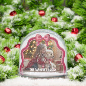 Family Holiday Snow Globe - Red Plaid Bow (クリスマス)