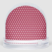 Family Holiday Snow Globe - Red Plaid Bow (裏面)