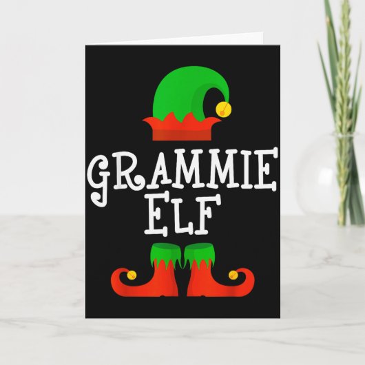Family I'm The Grammie Elf Christmas Matching Paja カード (正面)