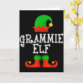 Family I'm The Grammie Elf Christmas Matching Paja カード (黄色い花)