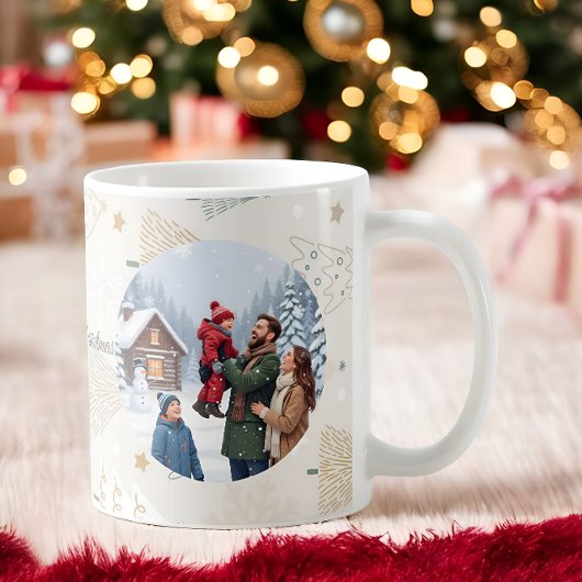 Family in the Snow Mug – Cozy Christmas Gift for L コーヒーマグカップ