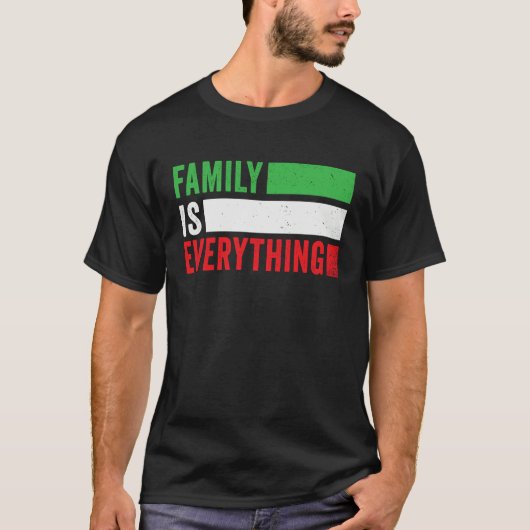 Family is Everything Proud Italian Pride Heart Ita Tシャツ (正面)