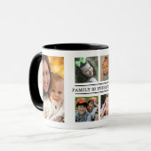 Family Is Everything Quote 6 Photo Black And White マグカップ (正面左)