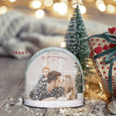 Family is Forever Red Script Christmas Snow Globe