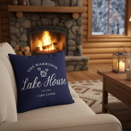 Family Lake House Coastal Custom Decor クッション