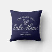 Family Lake House Coastal Custom Decor クッション (裏面)