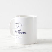 Family Lake House Coastal Custom Decor コーヒーマグカップ (正面左)