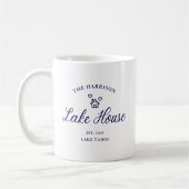 Family Lake House Coastal Custom Decor コーヒーマグカップ (左)