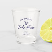 Family Lake House Coastal Custom Decor ショットグラス (正面)
