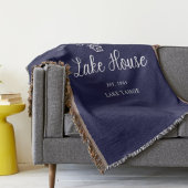 Family Lake House Coastal Custom Decor スローブランケット