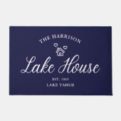 Family Lake House Coastal Custom Decor ドアマット (正面)